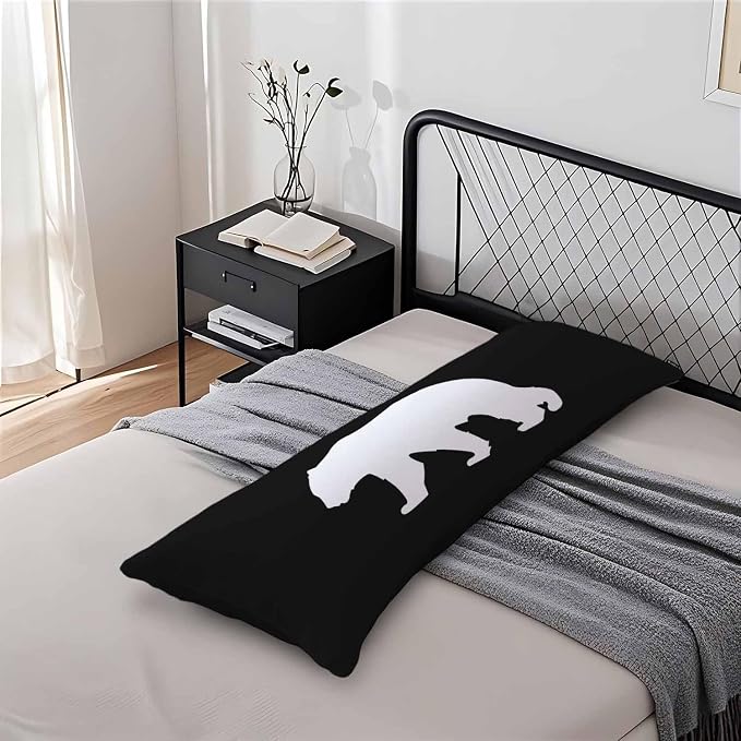 20"X54" Body Pillow Case Bear, Polar Bear Side Sleeper Body Pillow Covers Long - Image 7