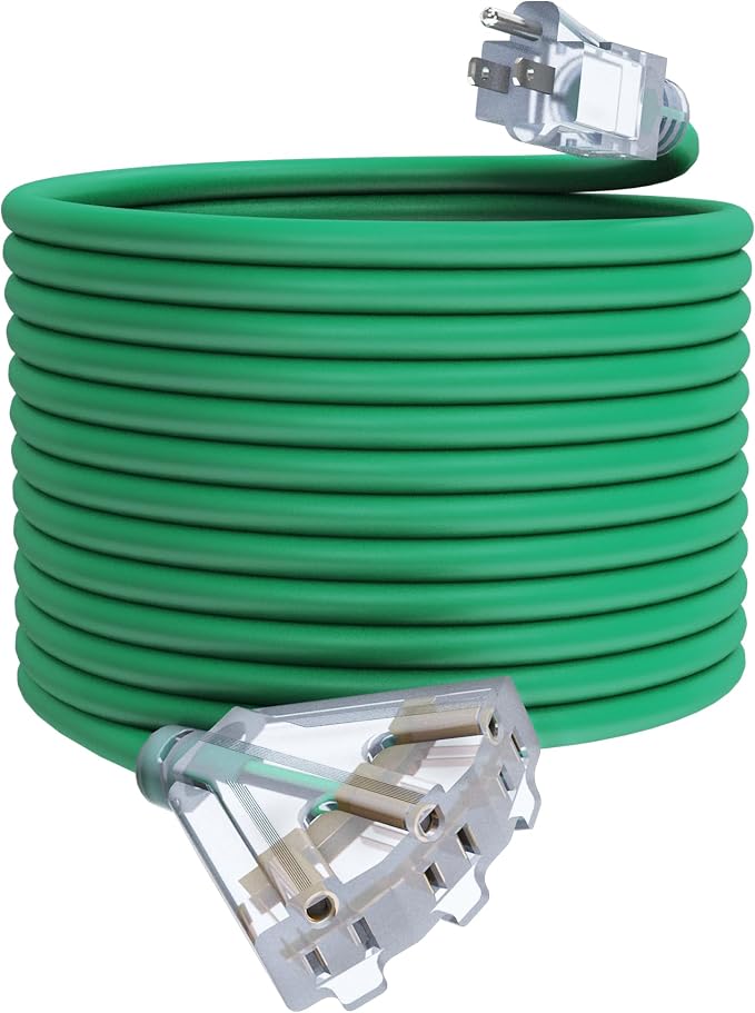 50Ft 12/3 Outdoor Extension Cord by PLUGTUL