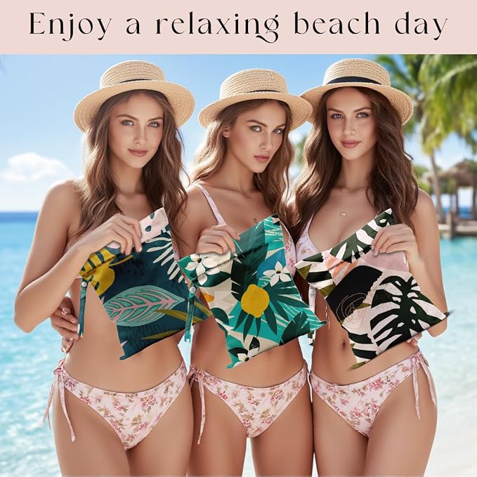 3 Pcs Wet Bag, Wet Dry Bag, Waterproof Aloha Bags, Small Laundry Bags, - Image 4