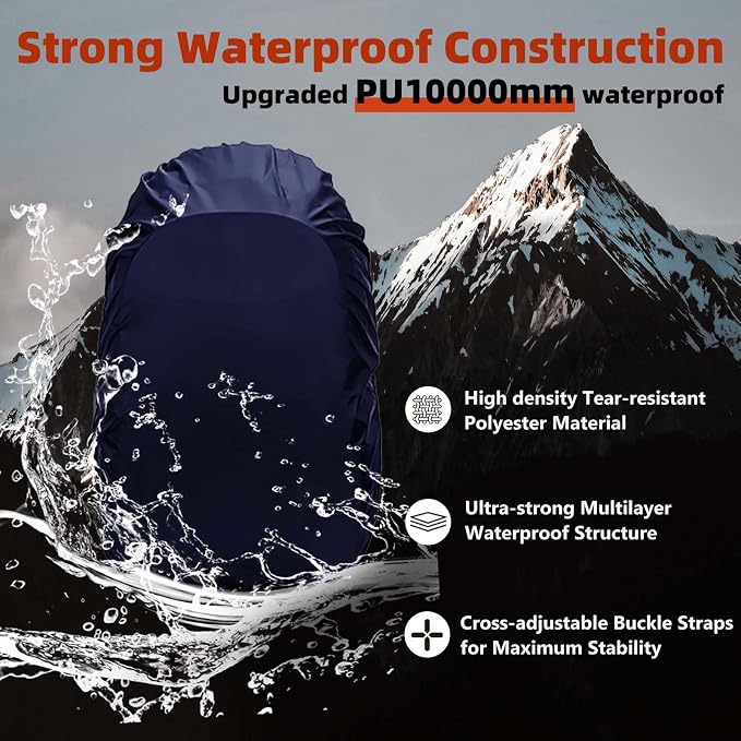 Frelaxy Waterproof Backpack Rain Cover, 10000mm Waterproof Level, Upgraded - Image 2