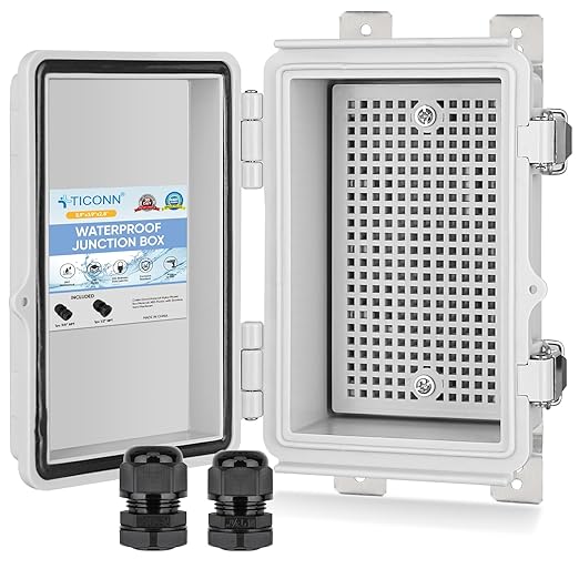 TICONN Outdoor Electrical Box Waterproof, Junction Box IP67 ABS Plastic by TICONN