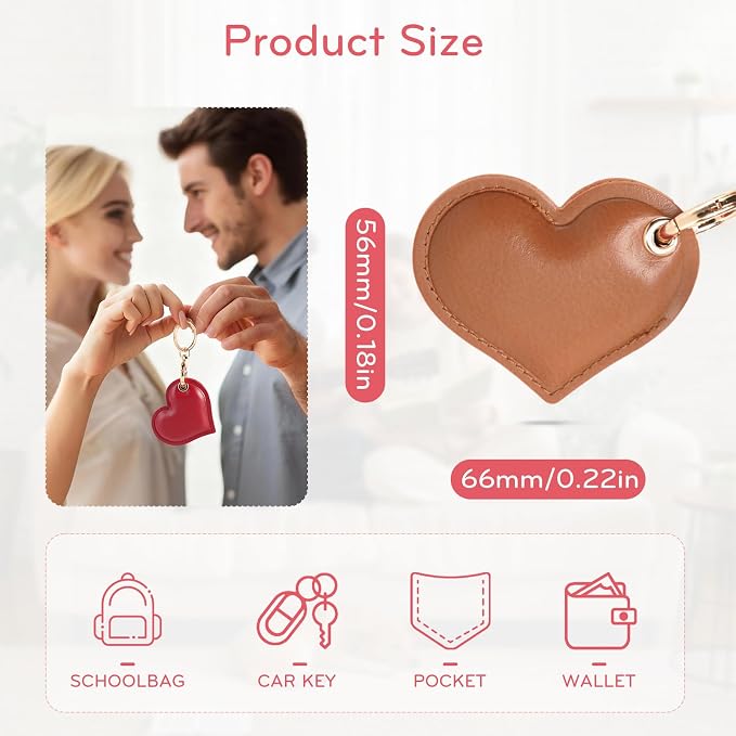 Leather Charm Keychain Holder Case Compatible - Image 3