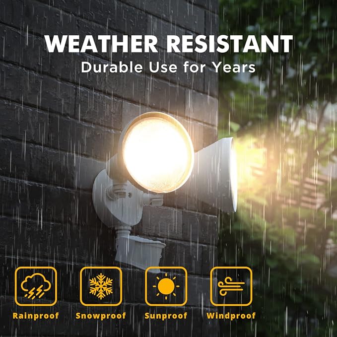 LUTEC 1800LM LED Motion Sensor Light Outdoor, Dual-Head Security Light - Image 7