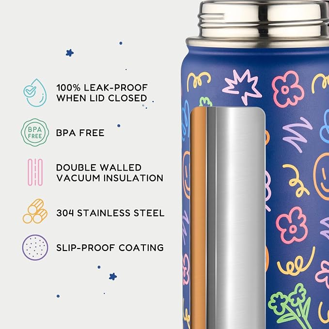 Fijinhom 12oz Water Bottle for School, Bottles - Image 4