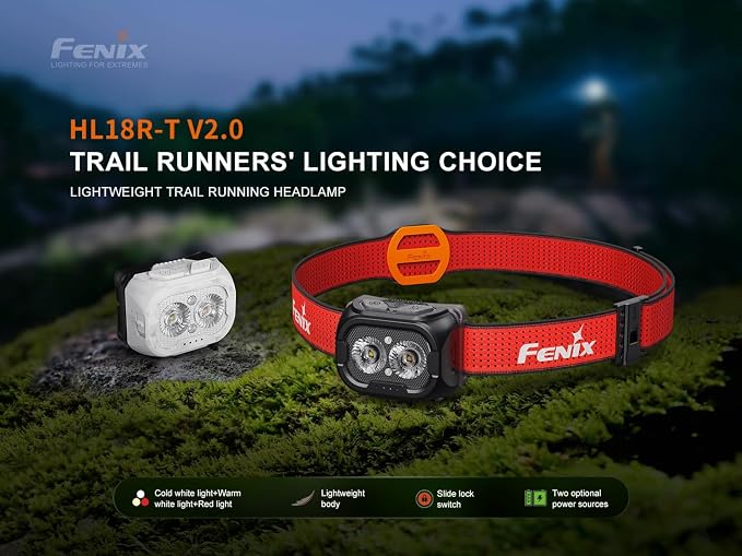 Fenix HL18R-T V2.0 800 Lumen Trail Running Headlamp, USB-C Rechargeable - Image 2