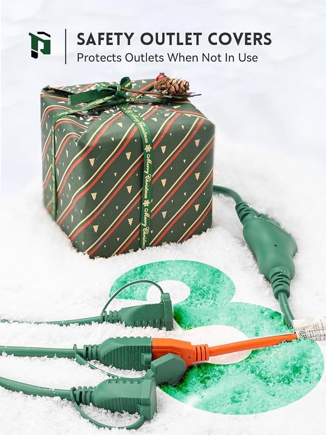PLUGTUL 12FT Outdoor Extension Cord - Image 6