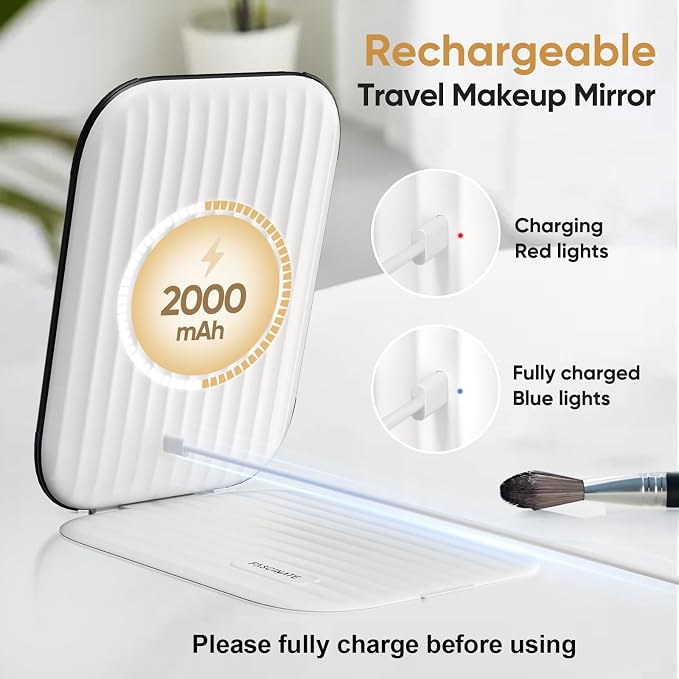 FUNTOUCH Rechargeable Travel Makeup Mirror - Image 2