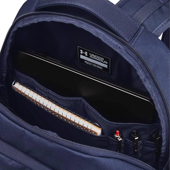 Under Armour Unisex-Adult Hustle 6.0 Backpack, Midnight Navy/Midnight - Image 4