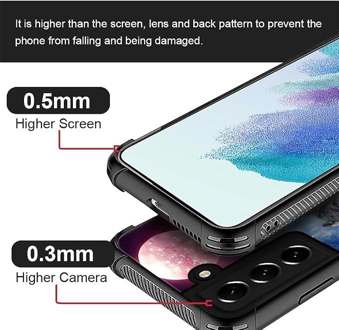 for Samsung Galaxy S21 FE Case, Star Two Wolfs Howling Pattern Graphic Design - Image 4