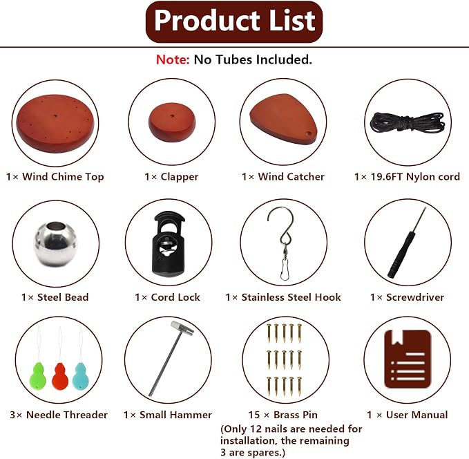 Wind Chime Replacement Parts, Wind Catcher, 19.6FT Nylon Cord, DIY Wind Chime - Image 2