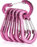 Booms Fishing CC1 Multi-Use Carabiner Clip, 6 Pack Small Caribeener Clips by BoomsFishing