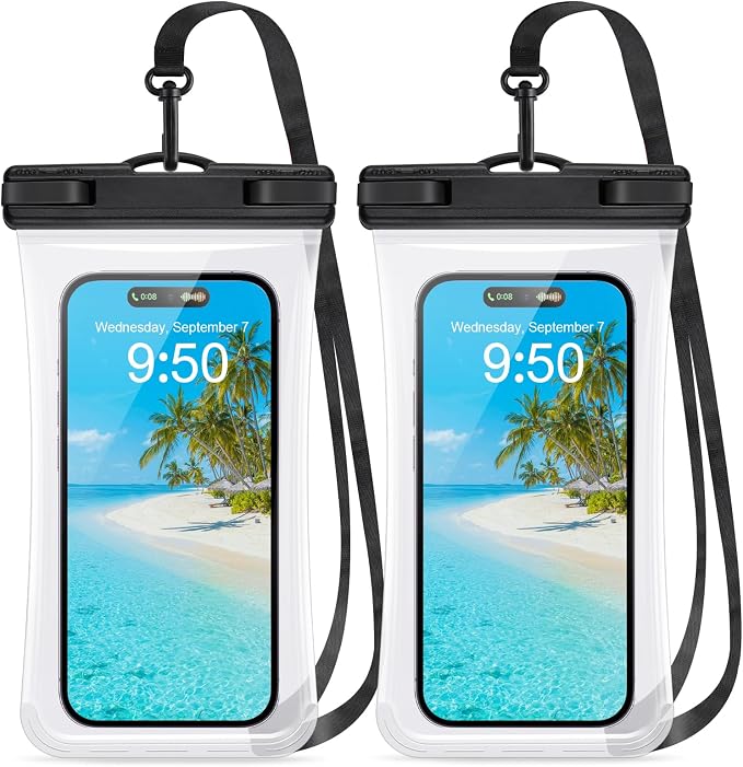 PEDVSTY Waterproof Phone Pouch 2 Pack, IPX8 Waterproof Phone Case by PEDVSTY