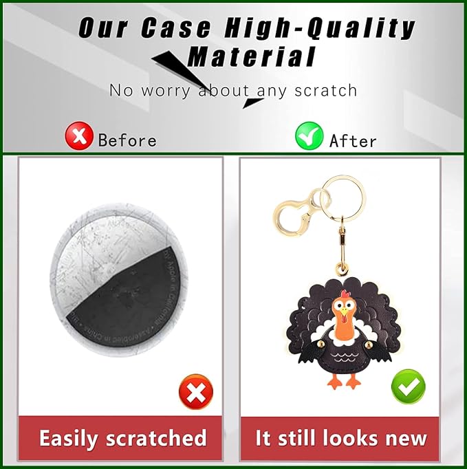 BORKUANA Leather Keychain Holder Case Compatible - Image 3