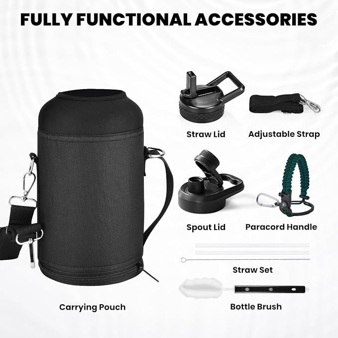 RAYMYLO Insulated Water Bottle 64 oz, Triple Wall Vacuum Stainless Steel - Image 6