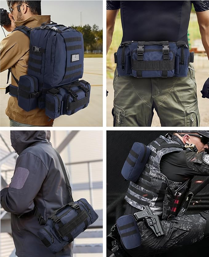 CVLIFE Tactical Backpack Military Army Rucksack 60L Large Assault Pack - Image 6