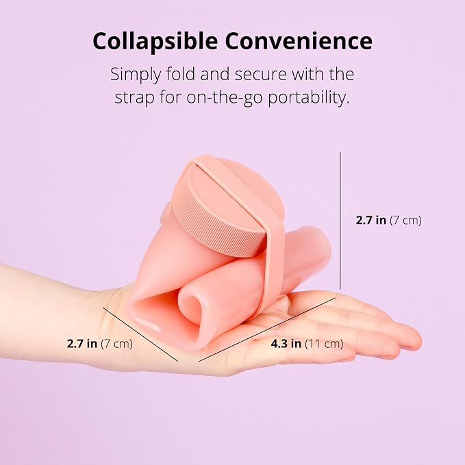 BLUE GINKGO Collapsible Water Bottle – Lightweight, Foldable Silicone Bottles - Image 3