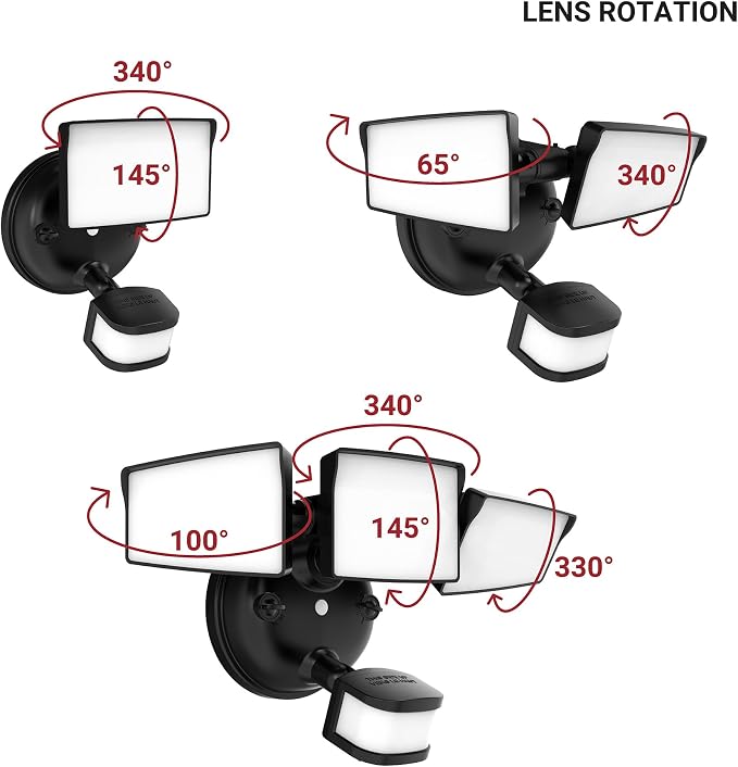HALO Next Gen AC Plug & Cord LED Security Floodlight, Twin Head w/Motion Sensing - Image 6