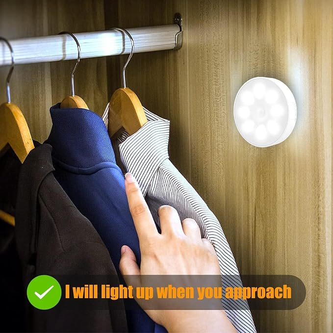 6 Pack Motion Sensor Light Indoor, Electight Night Light USB Rechargeable - Image 7