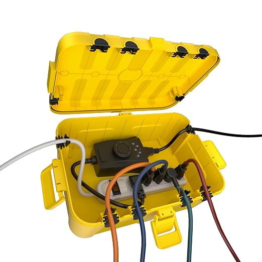 Flemoon Large Outdoor Electrical Box, IP54 Waterproof Extension Cord Cover by FLEMOON