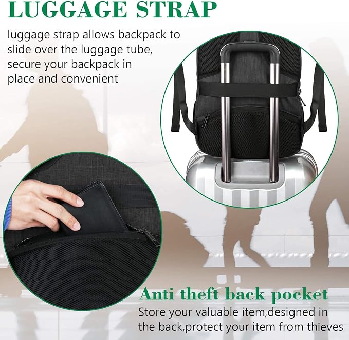 MATEIN Extra Large Travel Backpack, TSA Friendly 18.4 Inch Laptop Backpack - Image 6