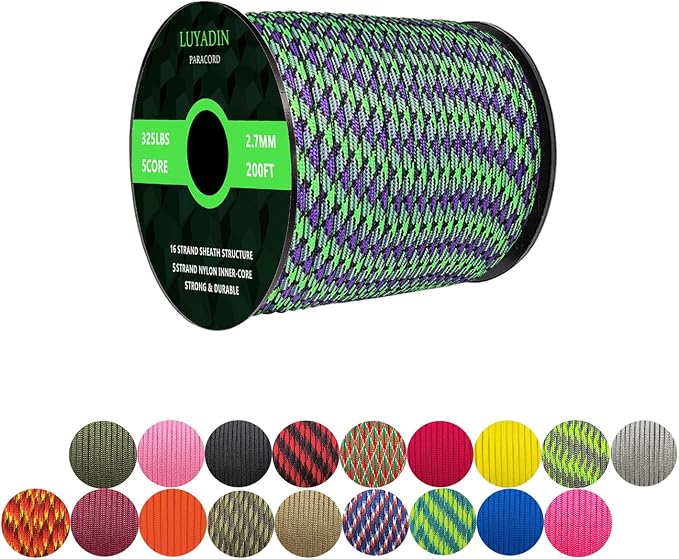 Paracord 325lb Diameter 2.7mm by LUYADIN