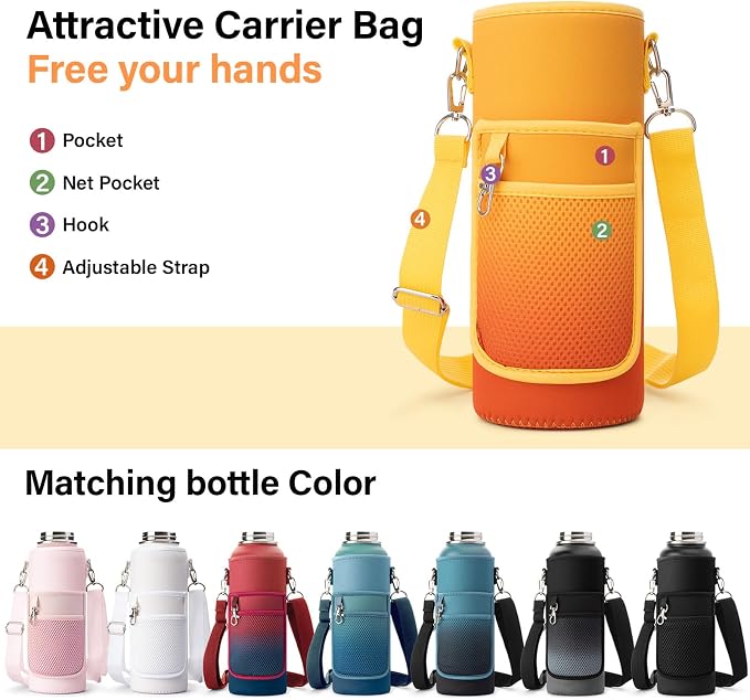 DYSANKY 40 oz Insulated Water Bottle | Thickened Stainless Steel Vacuum Metal | - Image 4