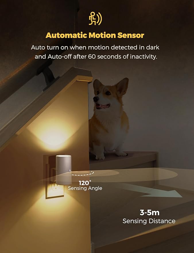 L LOHAS LED Motion Sensor Night Light Plug in, Motion Activated Night Light - Image 3