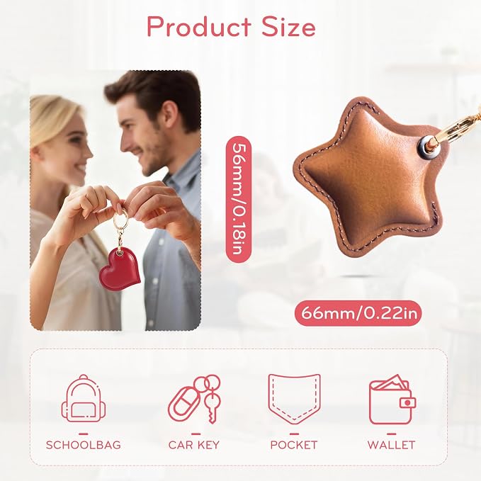 Leather Charm Keychain Holder Case Compatible - Image 3
