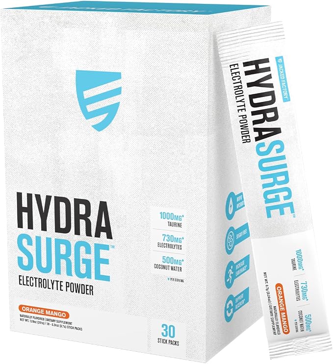 Jacked Factory Hydrasurge Electrolytes Powder Packets by JackedFactory