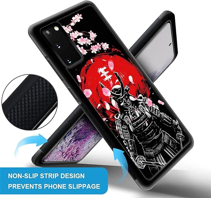 for Samsung Galaxy S20 Case, Sakura Japanese Samurai Pattern Graphic Design - Image 3