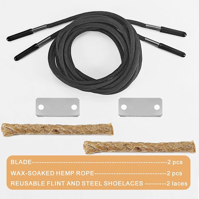 UamGlsob Paracord Survival Shoelaces - Image 2
