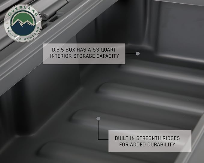 Overland Vehicle Systems 40100001 Dark Gray 53 QT Dry Box Storage - Image 4