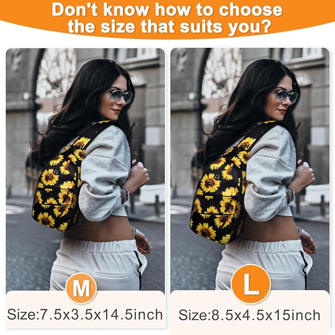 Pritent Crossbody Bags for Women Men Trendy Sling Bag Backpack Casual Chest Bag - Image 6