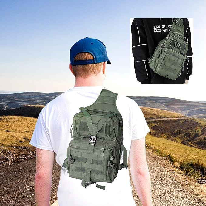 hopopower Tactical Sling Bag, Sport Bag Military Rover Shoulder Backpack EDC - Image 6