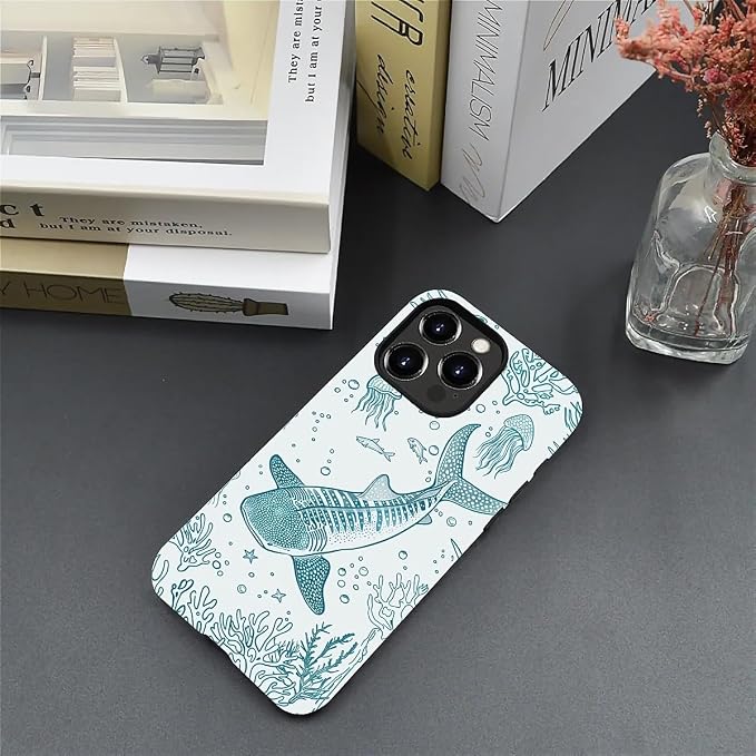 for iPhone 13 Pro Case, HH2 Ocean Whale Shark Hybrid 2 Layer Hard Shell - Image 5