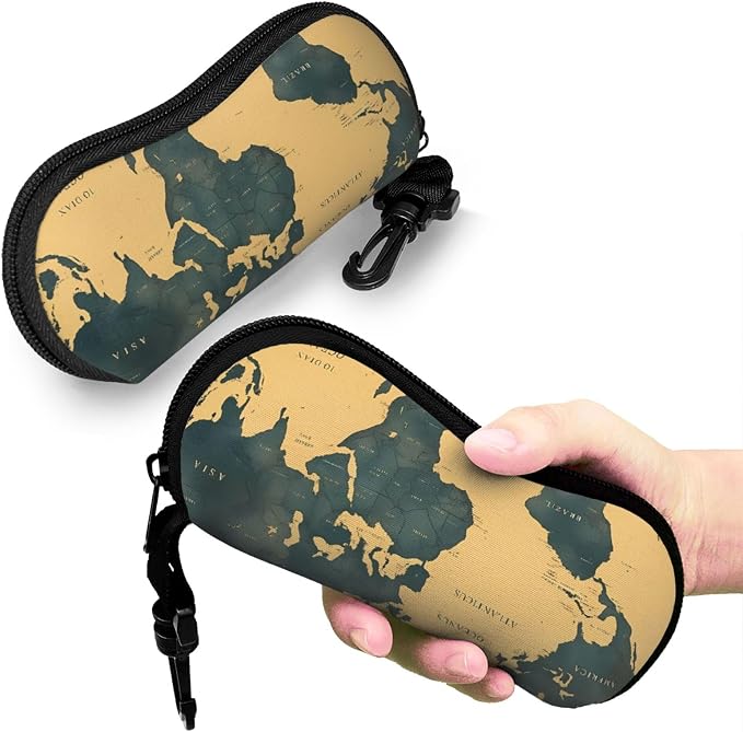 Watercolor Orca Whale Glasses Case Neoprene Portable Zipper Eyeglass Bag - Image 7