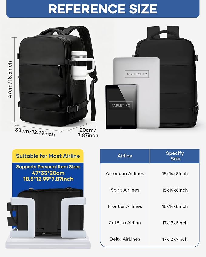 Vacuum Backpack Travel with Pump, Large Travel Backpack with Vacuum System - Image 6