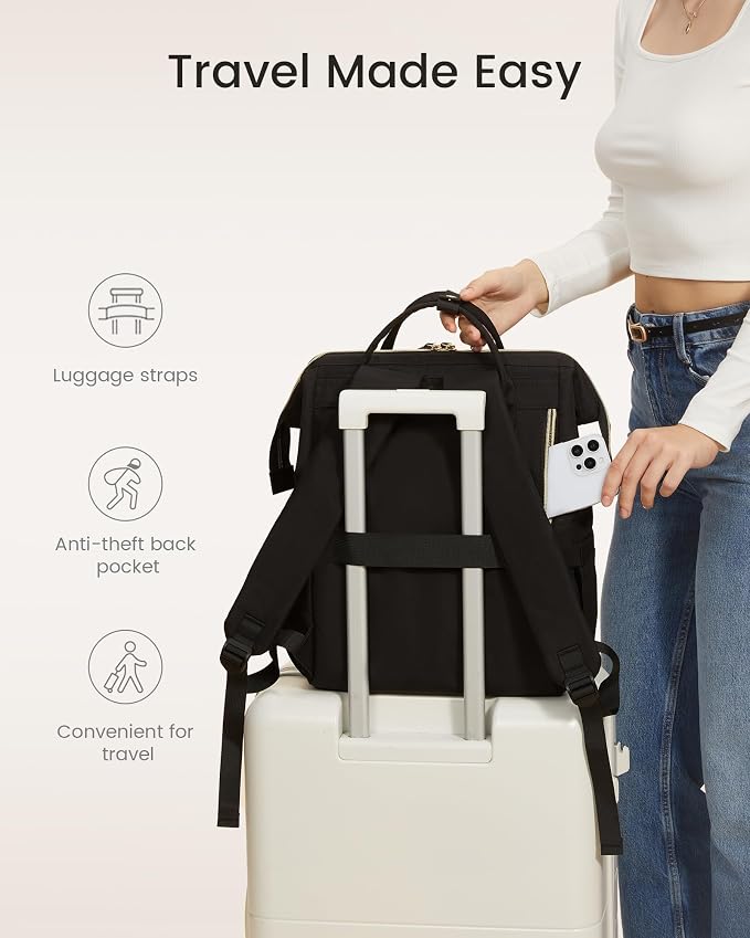 LOVEVOOK Laptop Backpack for Women, 15.6 Inch Work Business Backpacks Purse - Image 7
