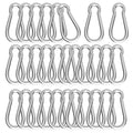 Carabiner, Heavy Duty Galvanized Steel Spring Snap Hook Carabiner Clips by High-PQ