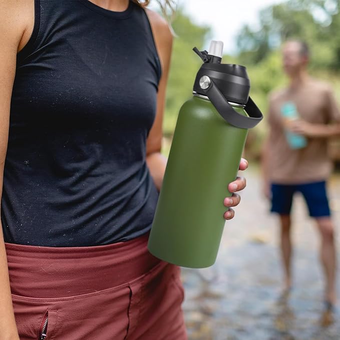 Fijinhom 32oz Insulated Stainless Steel Water Bottle, Wide Mouth Double Wall - Image 7