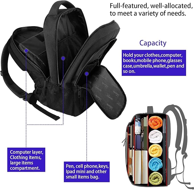 MATEIN Extra Large Travel Backpack, TSA Friendly 18.4 Inch Laptop Backpack - Image 10