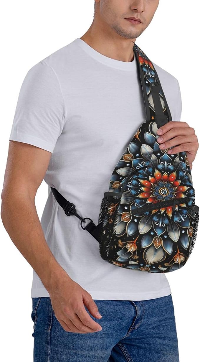 Mandala Sling Bag For Women Men Fashion Backpack Crossbody Mandala Shoulder Bag - Image 8