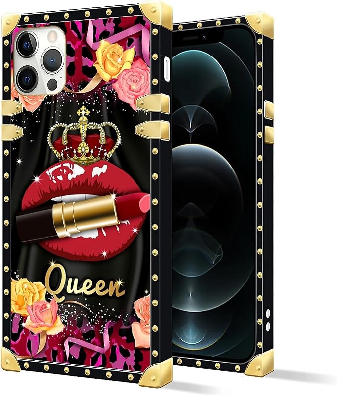 Compatible with iPhone 11 Pro Max Case, Queen Lip Crown Leopard Print Luxury - Image 2