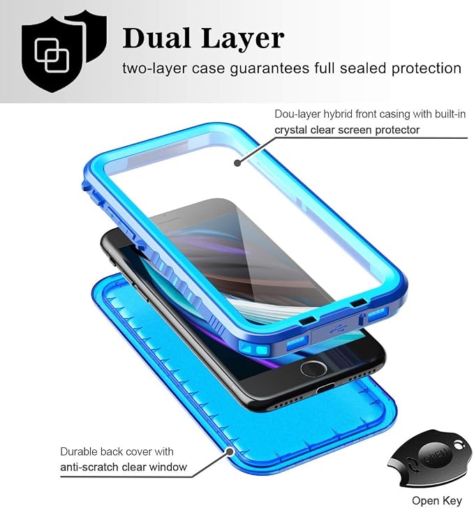 SPORTLINK Waterproof Case for iPhone SE 3rd 2022/iPhone SE 2nd 2020/iPhone 7/8 - Image 3