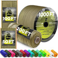 TECEUM 5/32" Paracord Rope 1000 – 1000ft / 200ft / 100ft / 50ft – Tactical by TECEUM