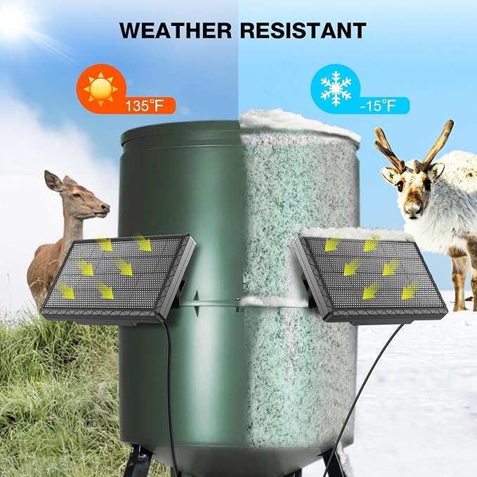 Solar Panel for Deer Feeder, 6V 1.98W Solar Panel Outdoor IP65 Waterproof - Image 5