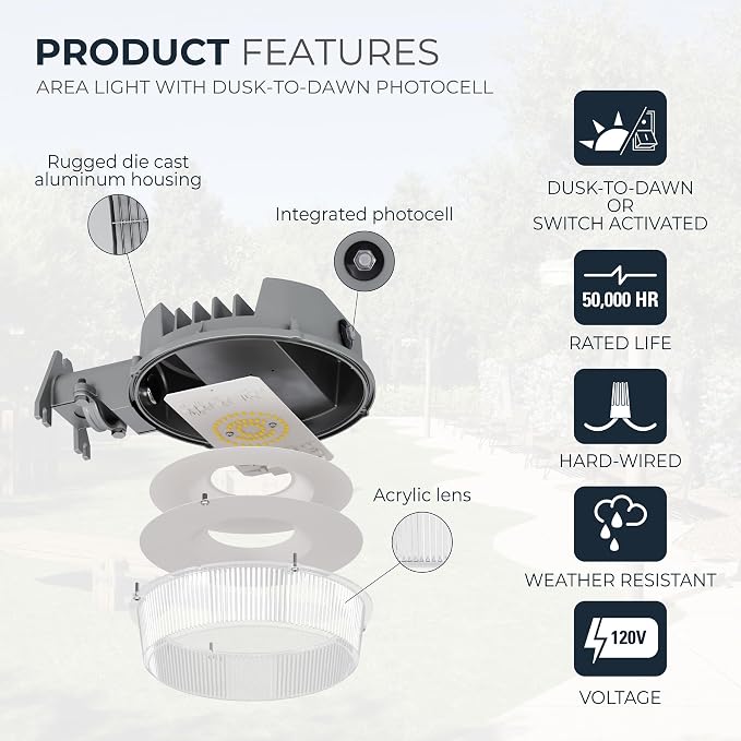 HALO ALB Outdoor Dusk-to-Dawn LED Security Area Light - Image 3
