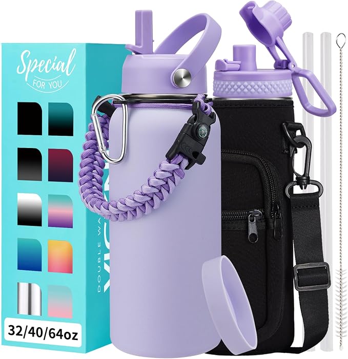 32/40/64 OZ Insulated Water Bottle - by VICKNIY