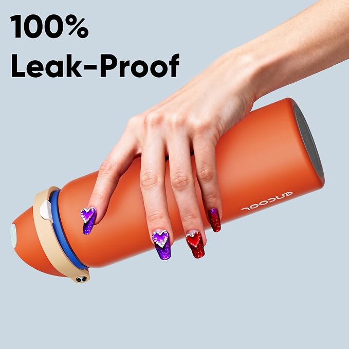 Insulated Water Bottle with Straw - Image 6