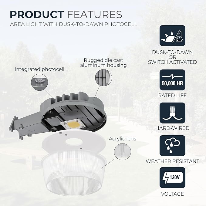 HALO ALB Outdoor Dusk-to-Dawn LED Security Area Light - Image 2